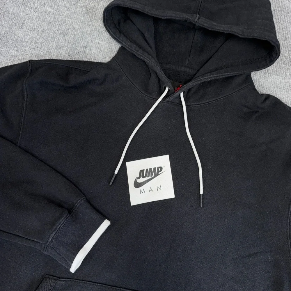 Jordan Jumpman Classic Hoodie Men Large Black Terry Graphic Logo Nike Air